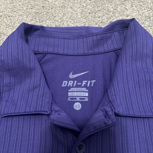 Nike Dri Fit University Of Washington Huskies UW Golf Polo Size XL Purple Pocket - Picture 2 of 6